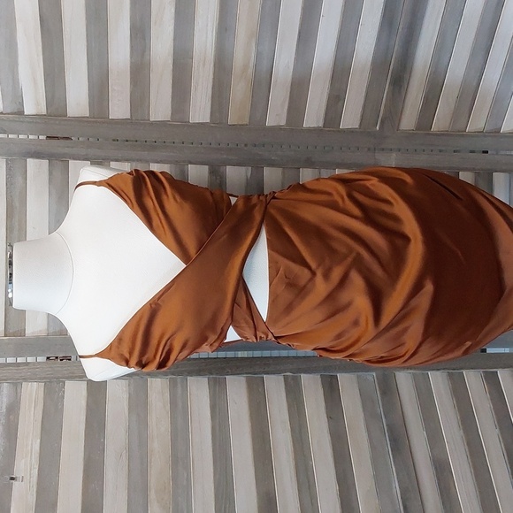 Women's Sleeveless Ruched Satin Bodycon Dress | Wild Fable™ | Medium - Picture 1 of 12